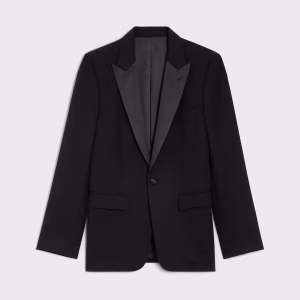 celine 粒紋羊毛經典禮服外套