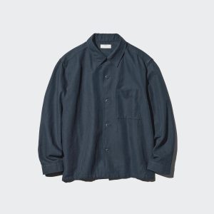 男裝 棉麻恤衫款外套 [長袖] 482443